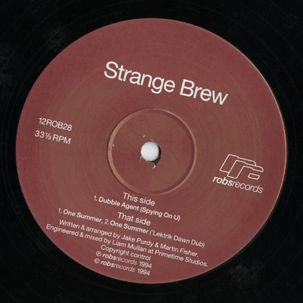 12ROB28 Strange Brew; generic record label for Robsrecords A side