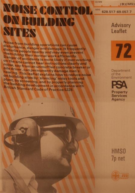 Noise Control on Building Sites - the leaflet which inspired the sleeve for Fac-2 A Factory Sample