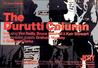 The Durutti Column live at Manchester Cathedral Poster design: © 8vo