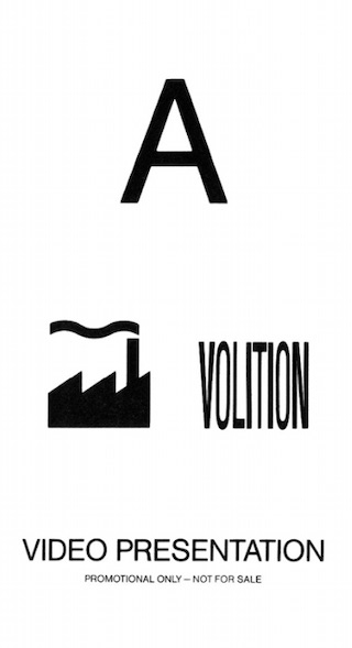 Volition - promo compilation video sleeve [1]