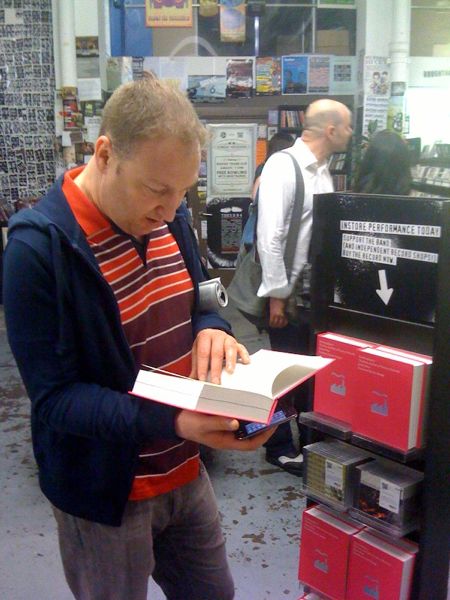 Shadowplayers: The Rise and Fall of Factory Records by James Nice; book launch at Rough Trade East - an interested customer