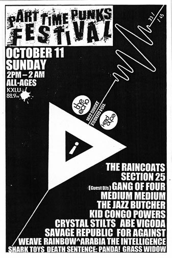 Section 25: Part Time Punks Festival, The Echo, Los Angeles; flyer detail