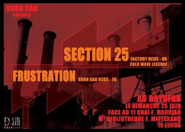 Section 25 - Live at Batofar, Paris, Sunday 25 June 2006; flyer