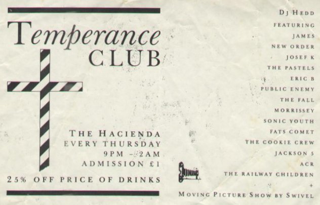 Temperance Club flyer
