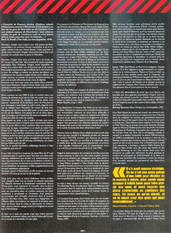 Dossier: Madchester, Versus magazine, March 2007